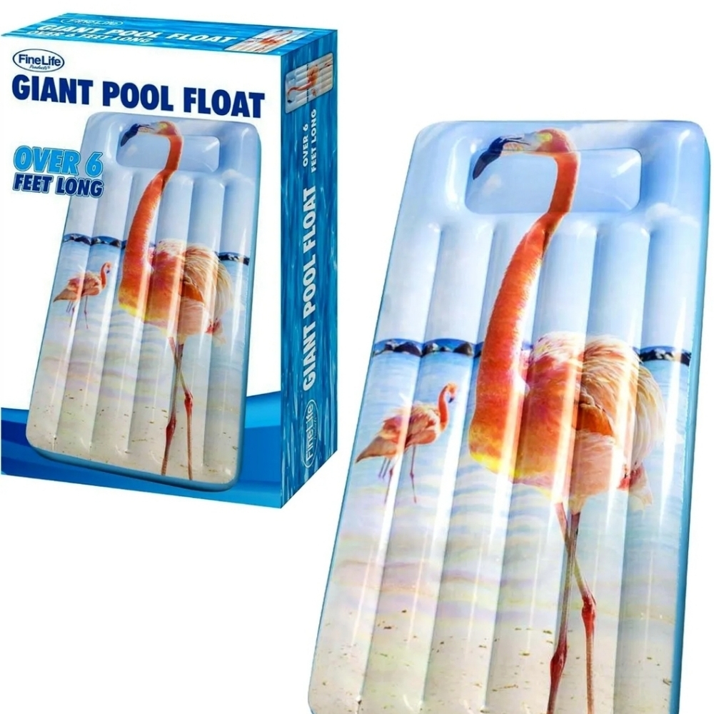 6' Giant Flamingo Fliat/Raft-Good for the Pool, Ocean, Lake-NIB